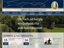 Tablet Screenshot of golfclub-schloss-georghausen.de